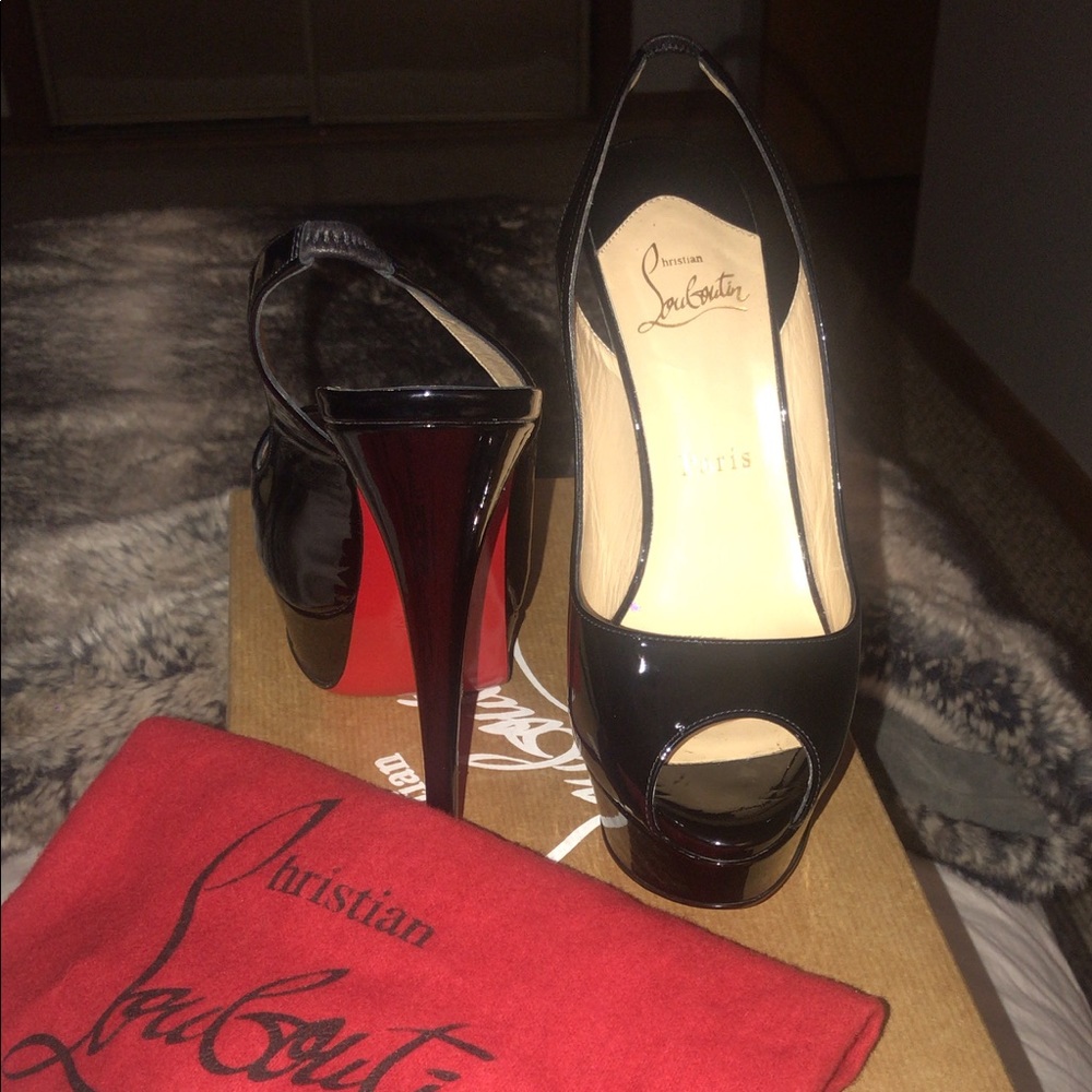 Black patent Louboutin’s